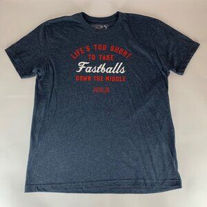 Baseballism Navy Blue Lifes Too Short Crewneck Shirt Mens XL